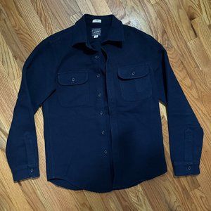 Men's J Crew Heavyweight Chamois Work Shirt | Navy Blue | Size Small Slim